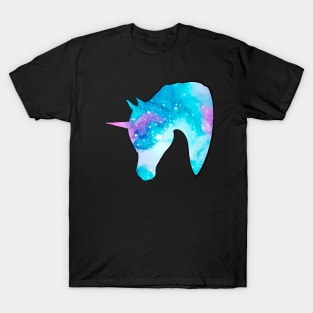 Galaxy Unicorn Head T-Shirt